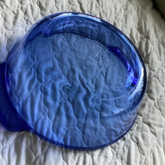 ANCHOR HOCKING COBALT BLUE TEMPERED GLASS 2 QT ROUND CASSEROLE DISH - Picture 5 of 6